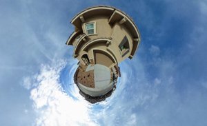 Tiny-planet 360 panorama from a Las Vegas Zillow 3D Home tour