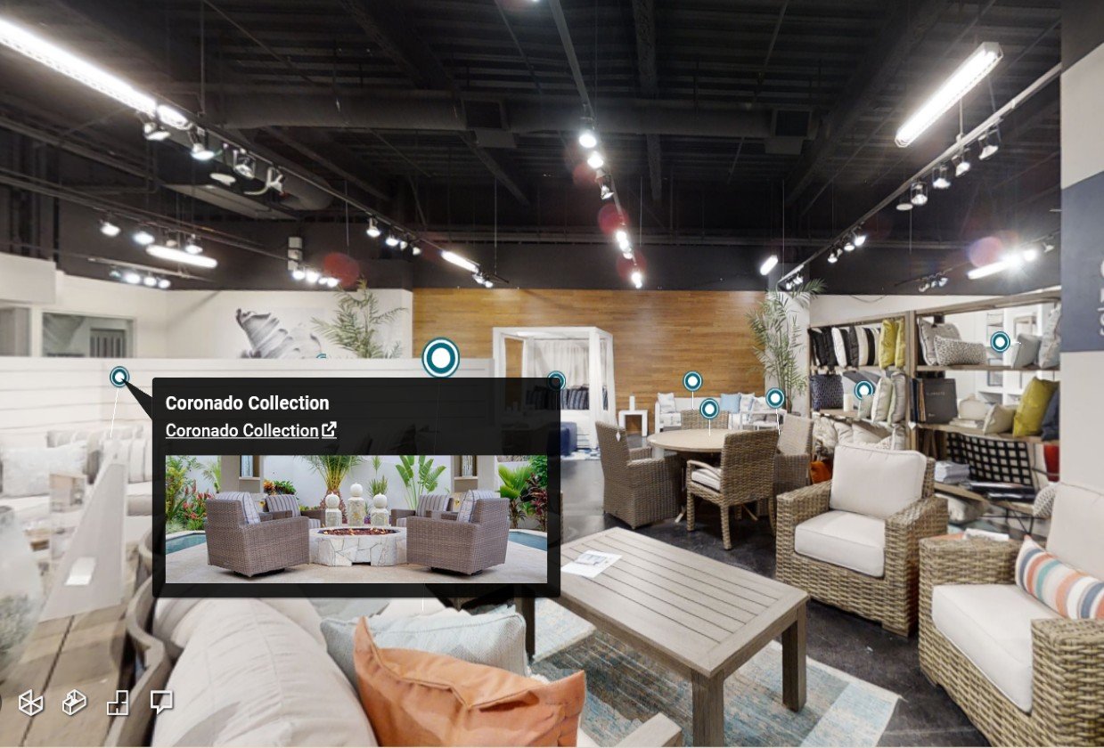 Mattertag info hotspot embedded in a Matterport 3D tour